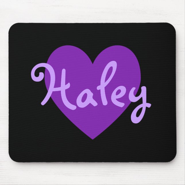 Create Your Own Personalized Purple Heart Black Mouse Pad (Front)