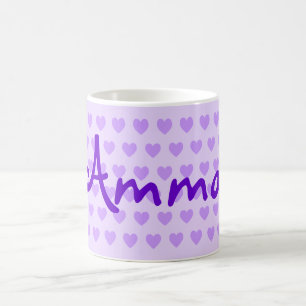 Create Your Own Personalized Purple Heart Pattern Coffee Mug