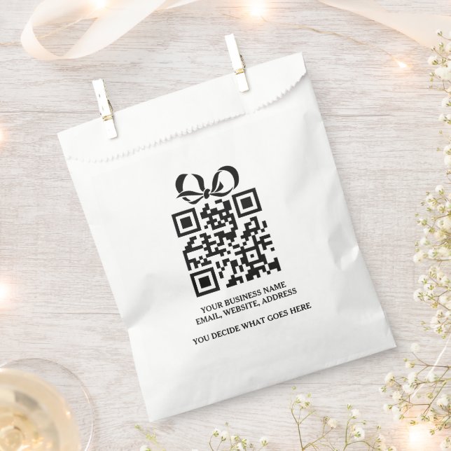 Create Your Own Personalized QR Code Business Favor Bag (Clipped)