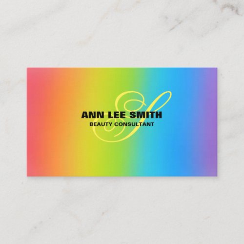 Create Your Own Personalized Rainbow Design Custom Business Card