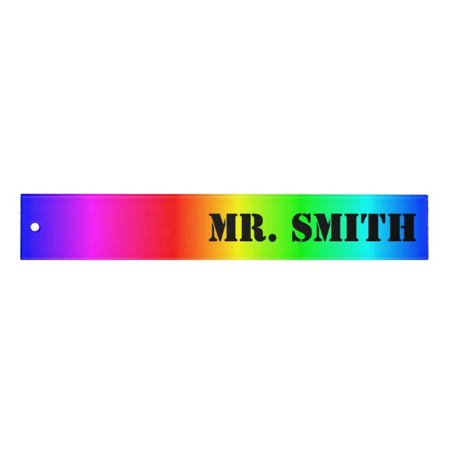 Create Your Own Personalized Rainbow Gradient Ruler (Front)