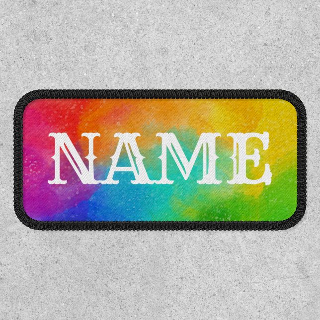 Create Your Own Personalized Rainbow Name  Patch  (Front)