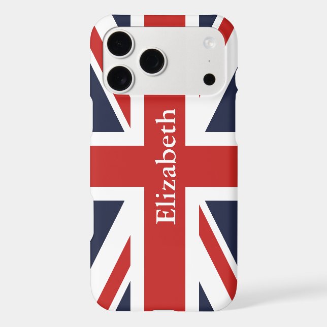 Create Your Own Personalized Red Union Jack Iphone Case (Back)