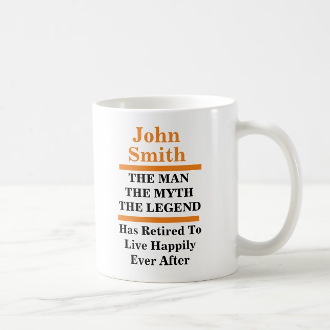 Create Your Own Personalized Retirement Gift Coffee Mug (Right)