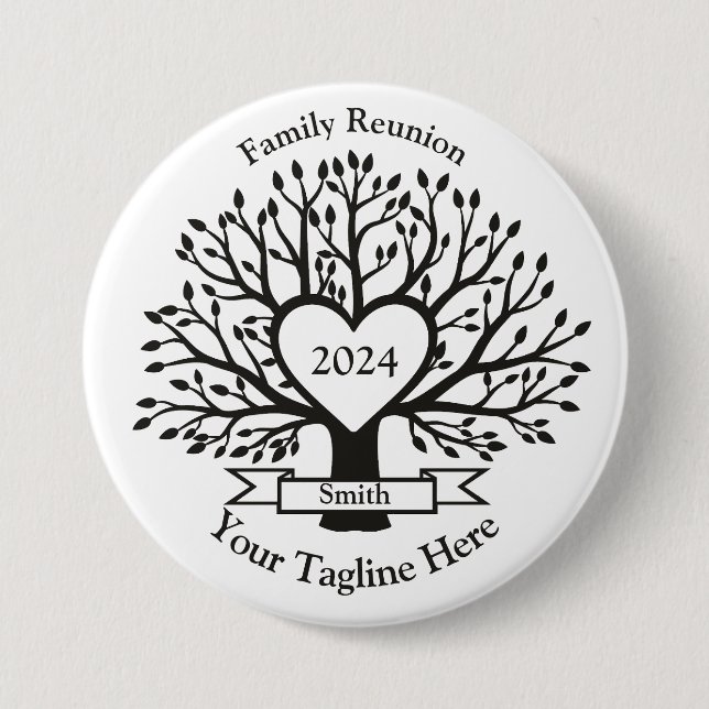Create Your Own Personalized Reunion Buttons! Button (Front)