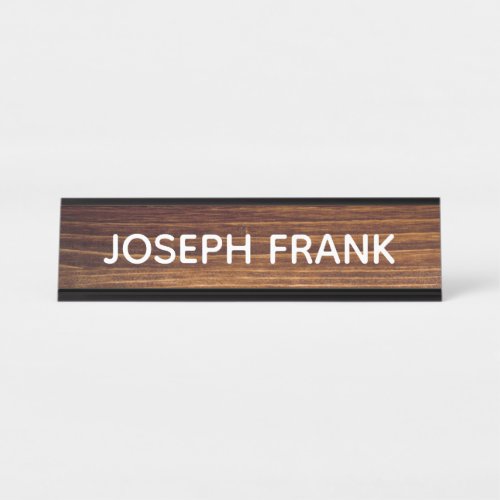 Create Your Own Personalized Rustic Wood Photo Desk Name Plate