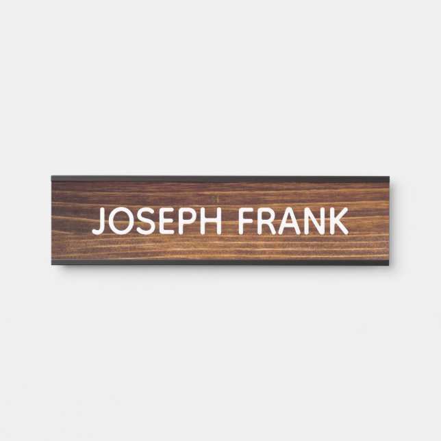 Create Your Own Personalized Rustic Wood Photo Door Sign (Front)