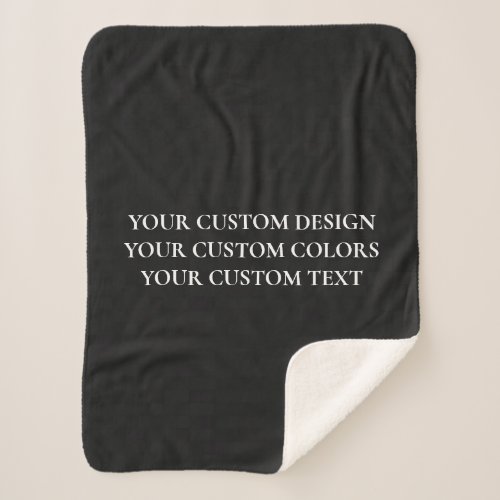 Create Your Own Personalized Sherpa Blanket