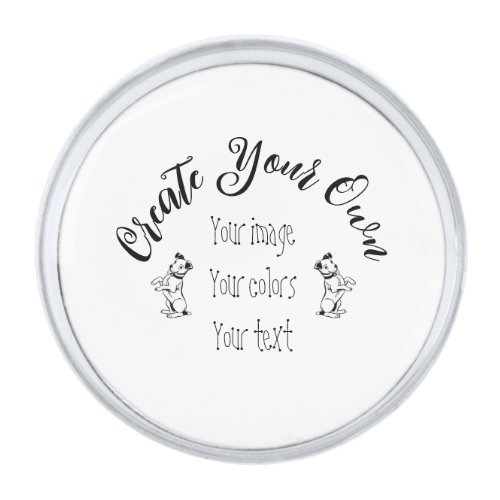 Create Your Own Personalized Silver Finish Lapel Pin