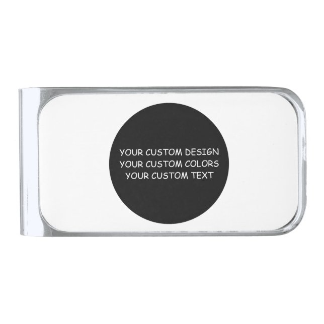 Create Your Own Personalized Silver Finish Money Clip (Front)