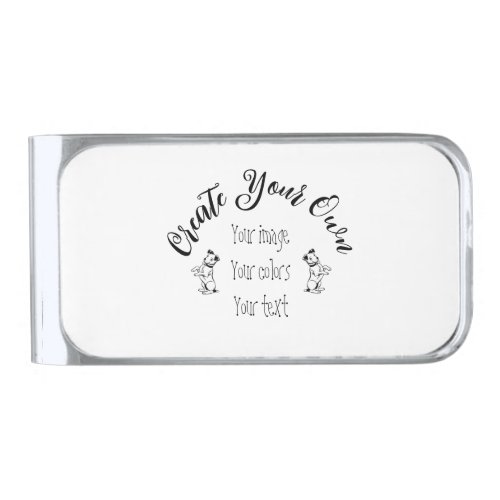 Create Your Own Personalized Silver Finish Money Clip
