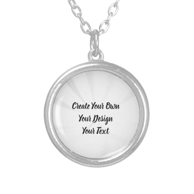 Create Your Own Personalized Silver Plated Necklace (Front)