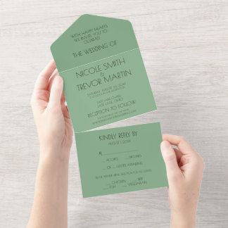 Create Your Own Personalized Solid Color All In One Invitation