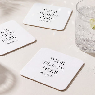Create Your Own Personalized Square Paper Coaster