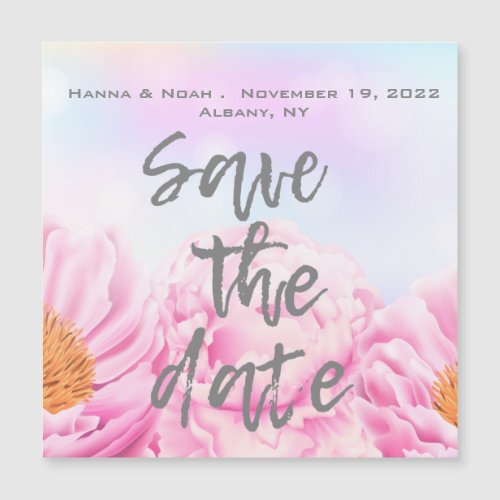 Create Your Own Personalized Stylish Script Floral Magnetic Invitation