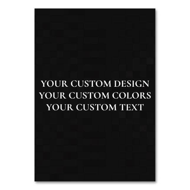Create Your Own Personalized Table Number (Front)