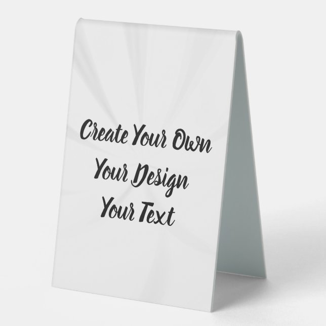 Create Your Own Personalized Table Tent (Front)