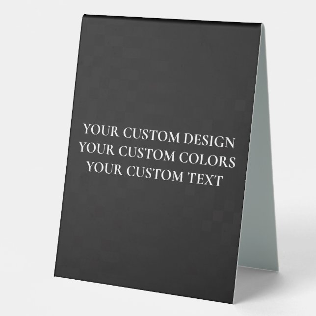 Create Your Own Personalized Table Tent (Front)