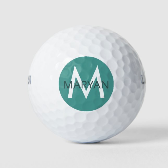 Create Your Own Personalized Teal Golf Balls (Front)