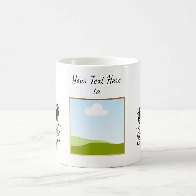 Create Your Own personalized Template Text  Coffee Mug (Center)