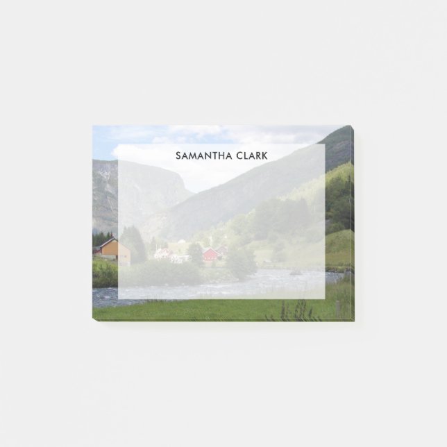 Create your own personalized travel photo post-it notes (Front)