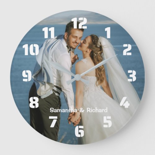 Create Your Own Personalized Wedding Photo  Large Clock