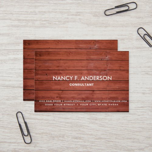 Create Your Own Personalized Wood Construction Business Card