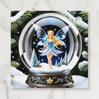 Create Your Own Personalized Xmas Fairy Snow Globe Favor Tags