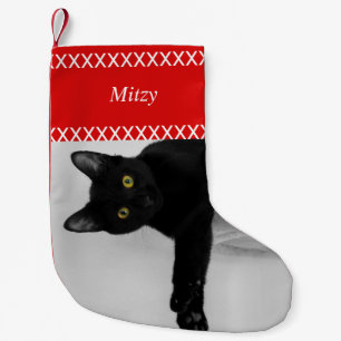 Create your own Pet Cat photo Christmas Small Christmas Stocking