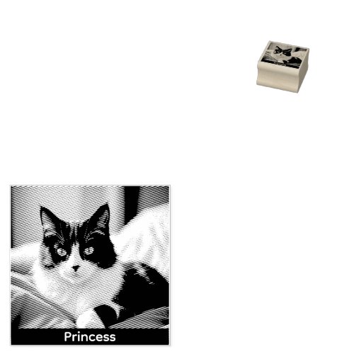 Create Your Own Pet Cat Photo Personalized Rubber Stamp