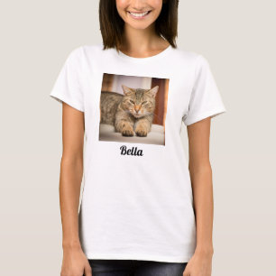 Create Your Own Pet Cat Photo T-Shirt