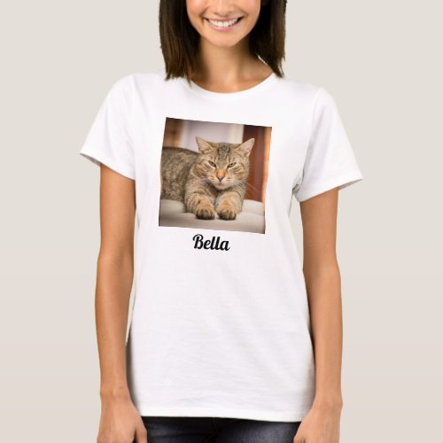 Create Your Own Pet Cat Photo T_Shirt