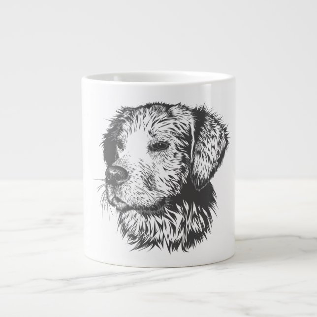 Create Your Own Pet Dog Customized Giant Coffee Mug (Front)
