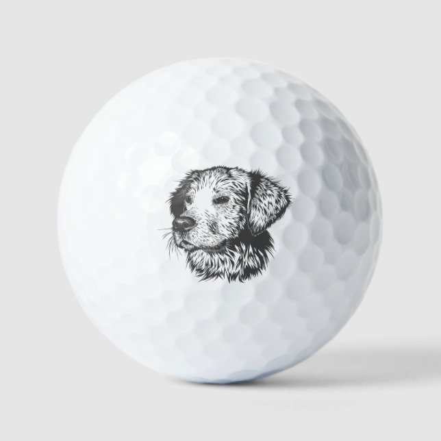 Create Your Own Pet Dog Customized Golf Balls (Front)