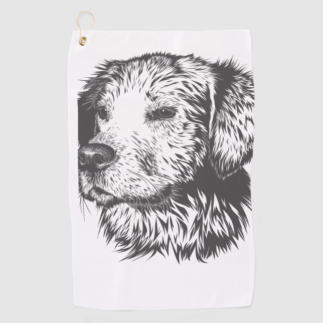 Create Your Own Pet Dog Customized Golf Towel (Front)