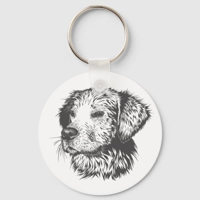 Create Your Own Pet Dog Customized Keychain (Front)