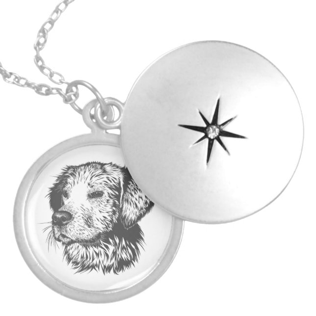 Create Your Own Pet Dog Customized Locket Necklace (Front)