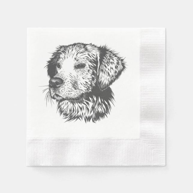 Create Your Own Pet Dog Customized Napkins (Front)
