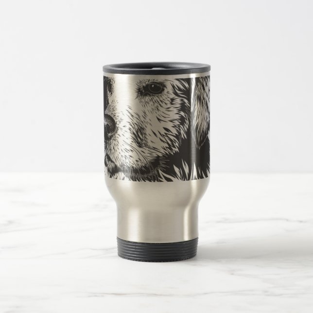 Create Your Own Pet Dog Customized Travel Mug (Center)
