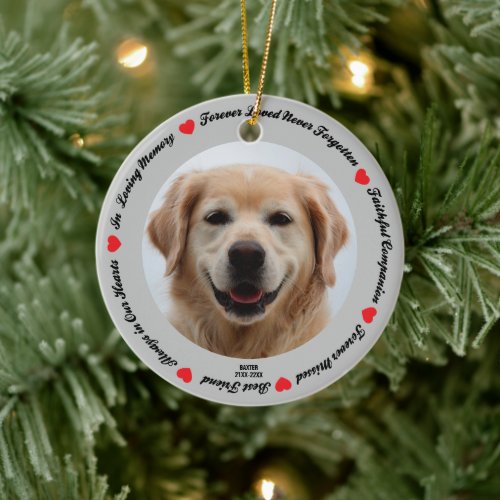 Create Your Own Pet Dog Memorial Ceramic Ornament