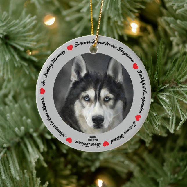 Create Your Own Pet Dog Memorial Ceramic Ornament (Tree)