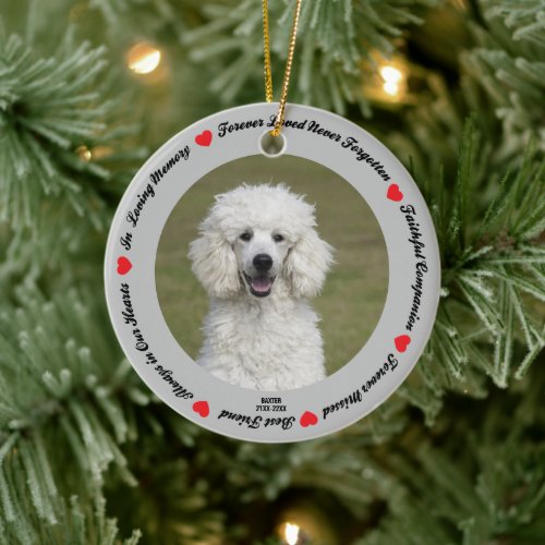 Create Your Own Pet Dog Memorial   Ceramic Ornament