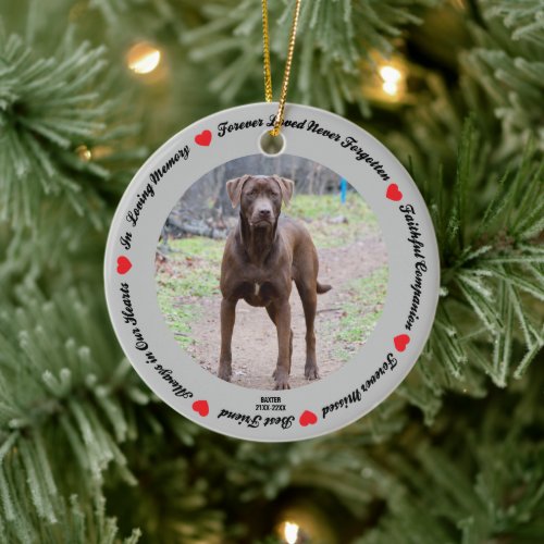 Create Your Own Pet Dog Memorial Ceramic Ornament