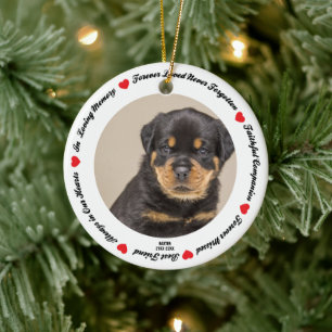 Create Your Own Pet Dog Memorial  Ceramic Ornament