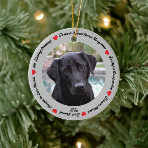 Create Your Own Pet Dog Memorial  Ceramic Ornament