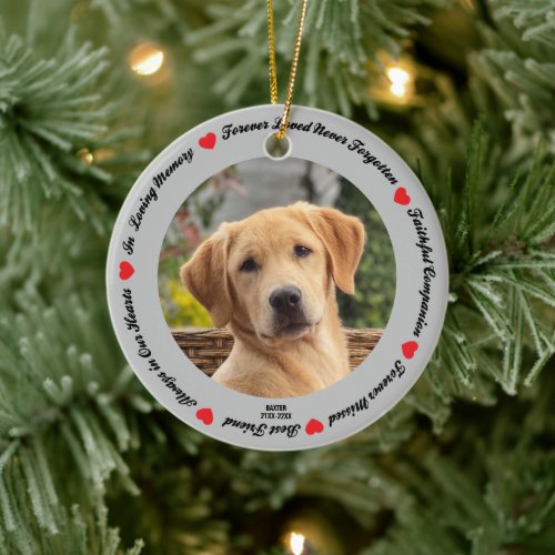 Create Your Own Pet Dog Memorial  Ceramic Ornament
