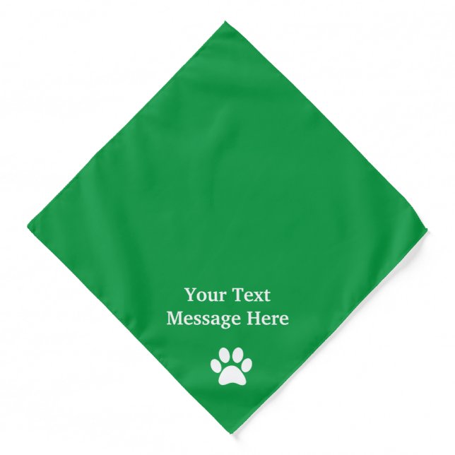 Create Your Own Pet Dog Personalized Message Bandana (Front)