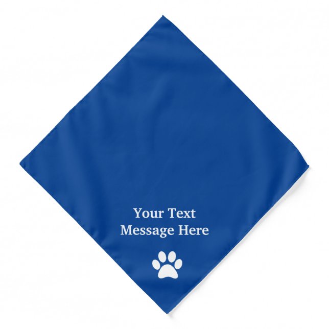 Create Your Own Pet Dog Personalized Message  Bandana (Front)