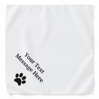 Create Your Own Pet Dog Personalized Message Bandana