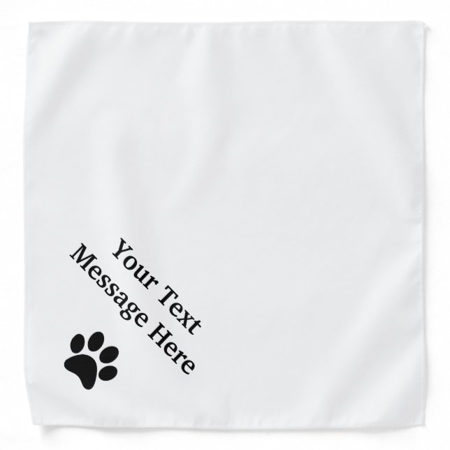 Create Your Own Pet Dog Personalized Message Bandana (Front)